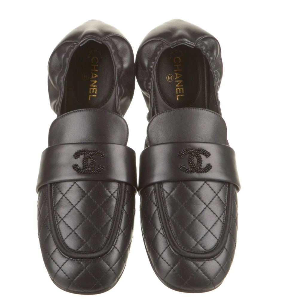 Chanel CC Lambskin Loafers